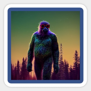 Dope Sasquatch in Nature Sticker